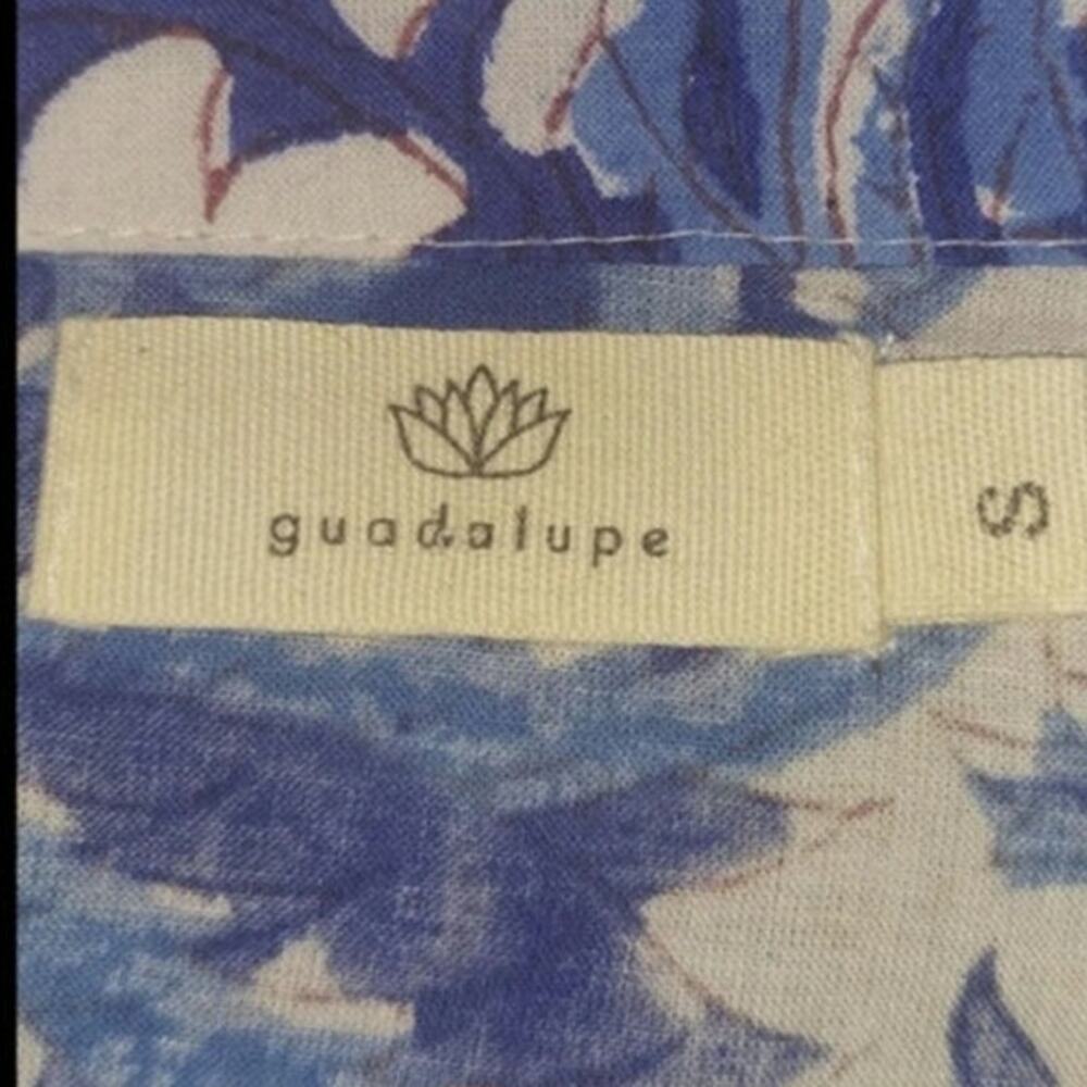 Guadalupe White and Blue Flower Dress Pre-loved Size Small Made in India - Picture 10 of 12